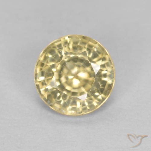 0.52ct Natural Creme Safira, Redondo, VS