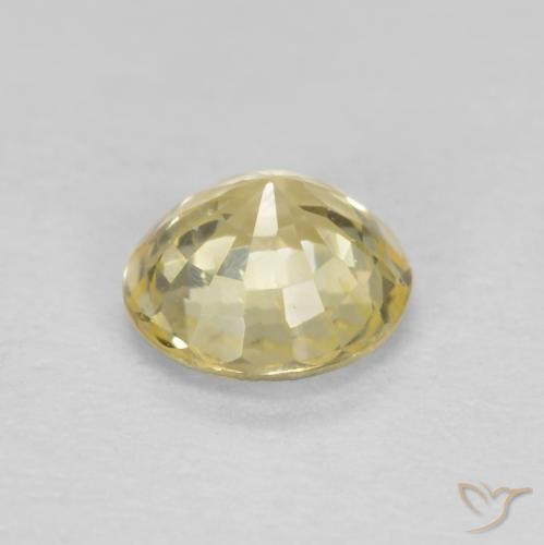 Safira Amarelo Claro Laguna Natural 0.43ct, Redondo, VS