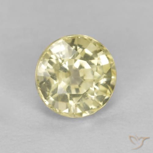 Safira Amarelo Claro Laguna Natural 0.53ct, Redondo, VVS-VS