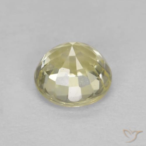 Safira Amarelo Claro Laguna Natural 0.53ct, Redondo, VVS-VS