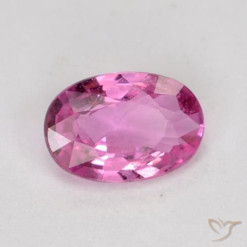 Safira Rosa escuro Natural 0.60ct, oval, VS-SI