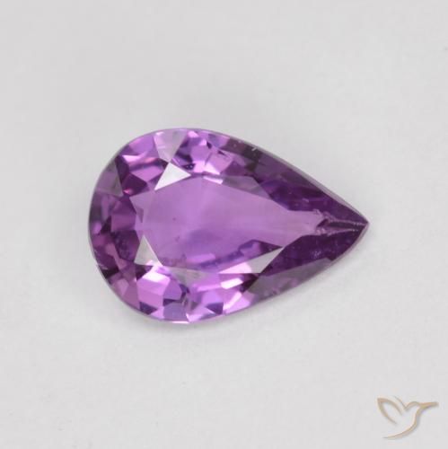 0.47ct Natural Violeta Púrpura Safira, Formato de pêra, VS