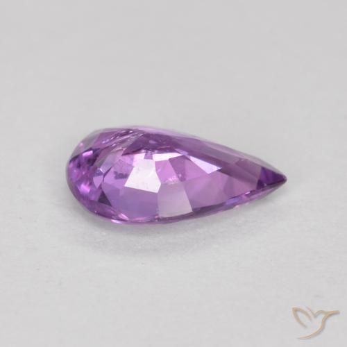 Safira Violeta Púrpura Natural 0.47ct, Formato de pêra, VS