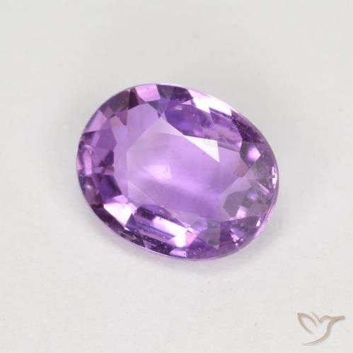 Safira roxo médio Natural 0.70ct, oval, VS