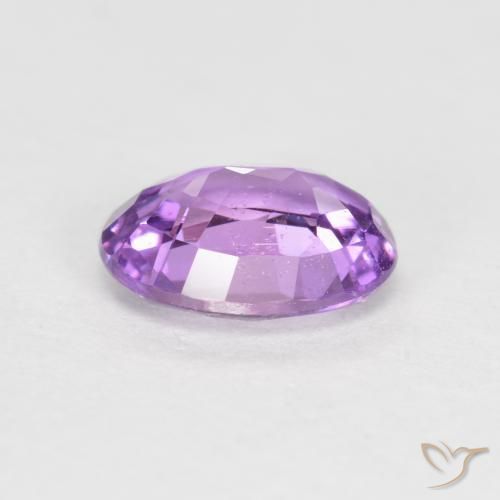 Safira roxo médio Natural 0.70ct, oval, VS
