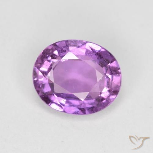 Safira roxo elétrico Natural 0.72ct, oval, VS-SI