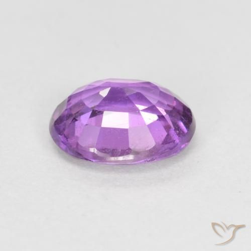 Safira roxo elétrico Natural 0.72ct, oval, VS-SI