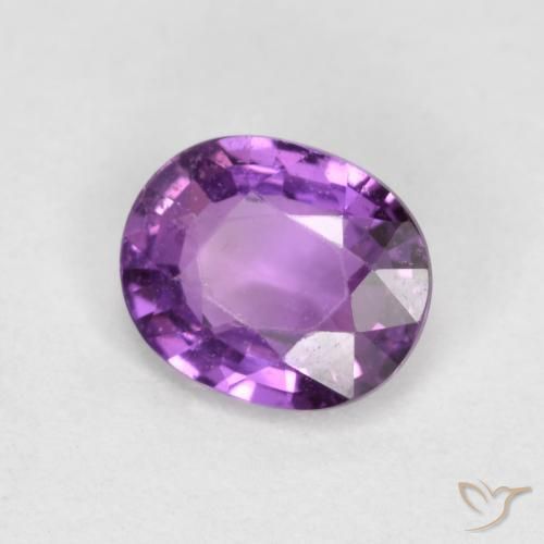 Safira Roxo profundo Natural 0.72ct, oval, VS-SI