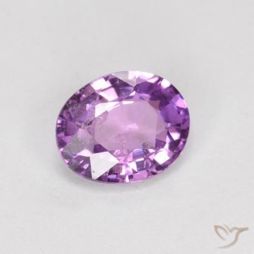 Safira Roxo médio-escuro Natural 0.51ct, oval, VS-SI