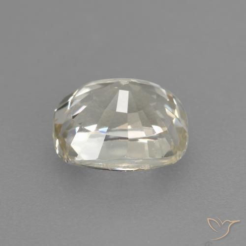 Safira Amarelo claro Natural 1.18ct, Almofada, VVS-VS