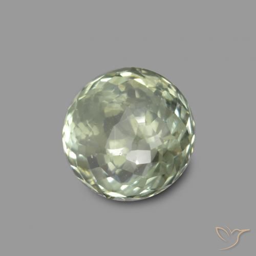 Safira Verde médio Natural 0.64ct, Redondo, VS-SI
