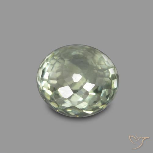 Safira Verde médio Natural 0.64ct, Redondo, VS-SI