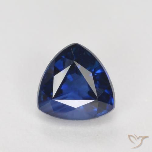 0.53ct Natural Azul escuro Safira, Trilhão, VS