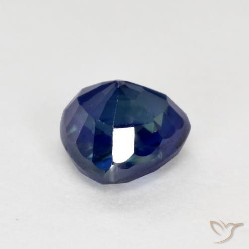 Safira Azul escuro Natural 0.53ct, Trilhão, VS