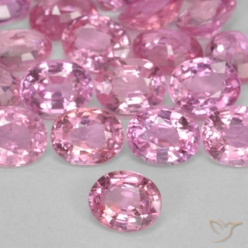0.45ct Natural Rosa chiclete Safira, oval, VS-SI