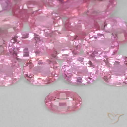Safira Rosa chiclete Natural 0.45ct, oval, VS-SI