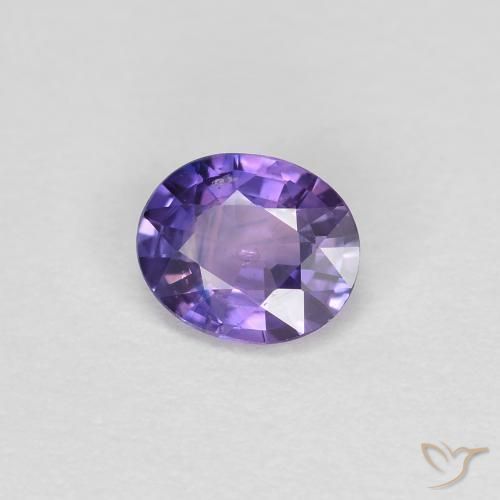 Safira Violeta Profundo Natural 0.38ct, oval, VS