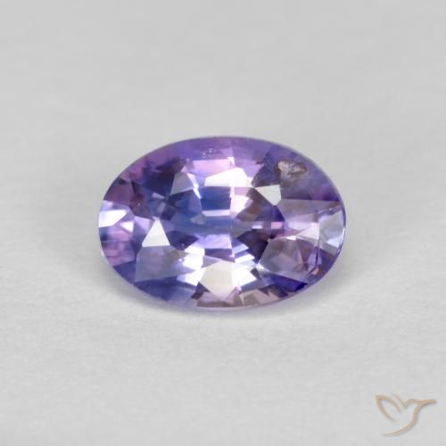 0.57ct Natural Violeta claro médio Safira, oval, VS