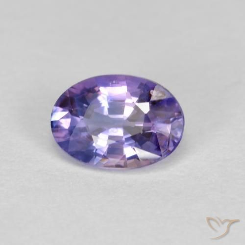 Safira Violeta claro médio Natural 0.57ct, oval, VS