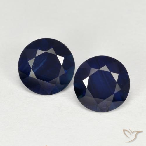 Pedras preciosas de Safira Crepúsculo Azul natural de 1.53 ct, Corte Redondo, VS