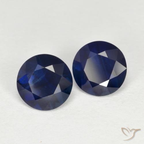 Pedras preciosas de Safira Crepúsculo Azul natural de 1.53 ct, Corte Redondo, VS