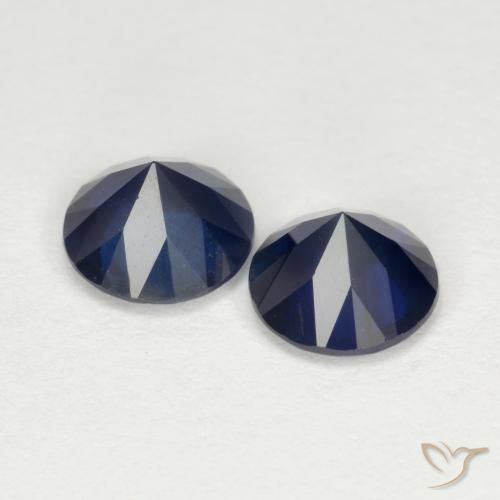 Pedras preciosas de Safira Crepúsculo Azul natural de 1.53 ct, Corte Redondo, VS