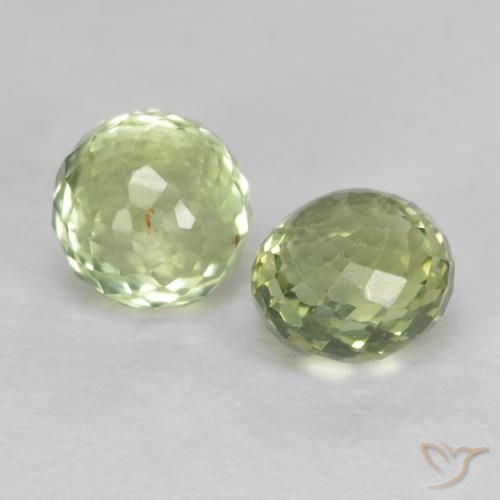 Pedras preciosas de Safira Verde Sábio Muito Claro natural de 1.06 ct, Redondo, VS