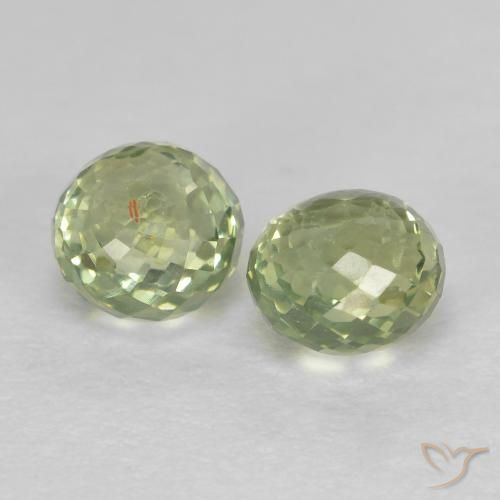 Pedras preciosas de Safira Verde Sábio Muito Claro natural de 1.06 ct, Redondo, VS