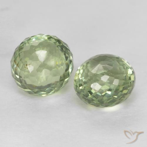 Pedras preciosas de Safira Verde Sábio Muito Claro natural de 1.02 ct, Redondo, VS