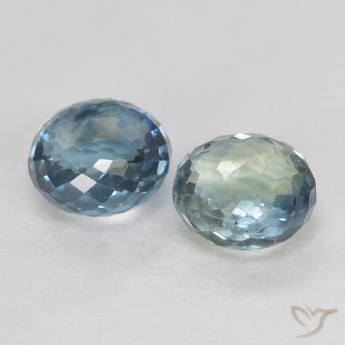 Pedras preciosas de Safira Azul-esverdeado natural de 0.74 ct, Redondo, VS