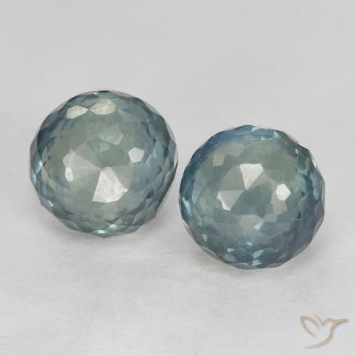 Pedras preciosas de Safira Azul-esverdeado natural de 0.94 ct, Redondo, VS