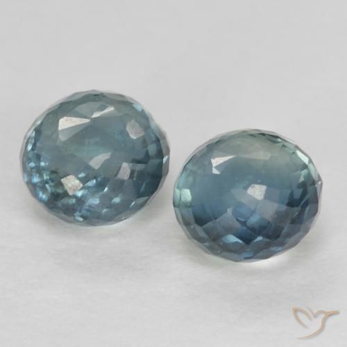 Pedras preciosas de Safira Azul-esverdeado natural de 0.94 ct, Redondo, VS
