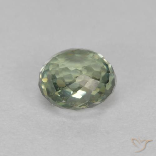 Safira Verde Floresta Claro Natural 0.56ct, Redondo, VVS-VS