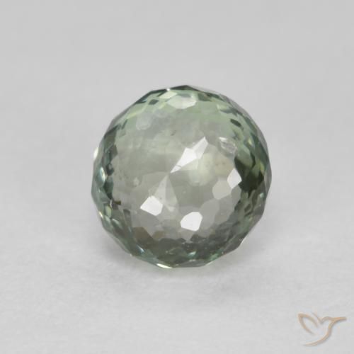 Safira Verde Musgo Natural 0.55ct, Redondo, VS