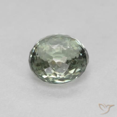 Safira Verde Musgo Natural 0.55ct, Redondo, VS