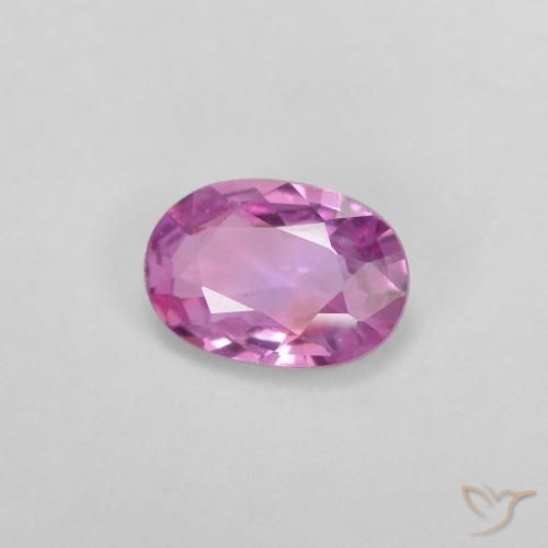 Safira Roxo rosado Natural 0.55ct, oval, VVS