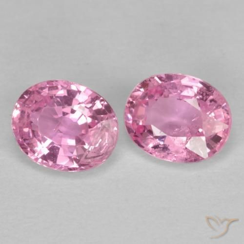 Pedras preciosas de Safira Roxo Real Rosa natural de 0.90 ct, oval, VS-SI