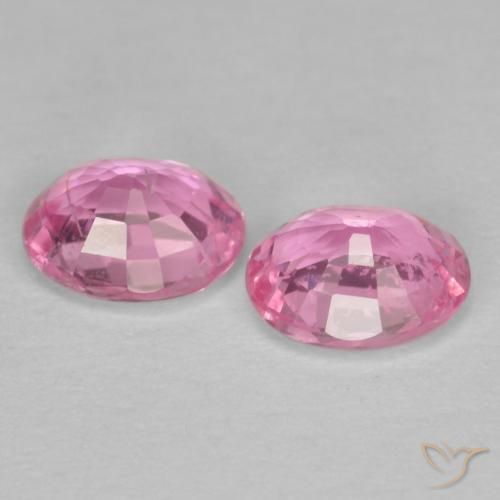 Pedras preciosas de Safira Roxo Real Rosa natural de 0.90 ct, oval, VS-SI