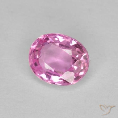 Safira rosa médio Natural 0.47ct, oval, VS