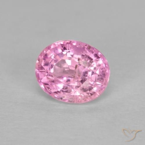 Safira Rosa bem claro Natural 0.56ct, oval, VS-SI