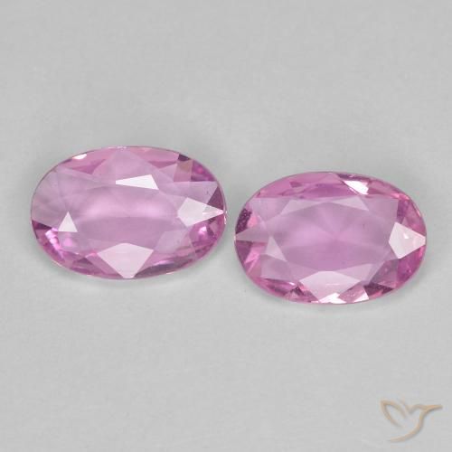 Pedras preciosas de Safira Roxo Real Rosa natural de 0.73 ct, oval, VVS-VS