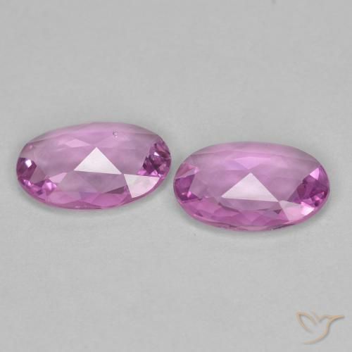 Pedras preciosas de Safira Luz roxa natural de 0.70 ct, oval, VVS-VS