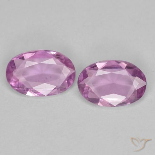 0.73ctw Natural Roxo Real Claro Rosa Safira, oval, VVS-VS