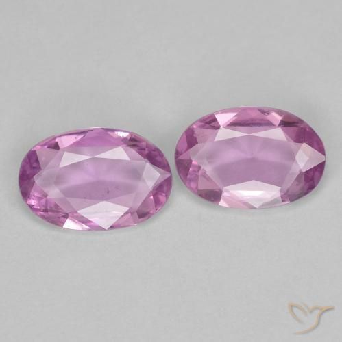 Pedras preciosas de Safira Roxo Real Claro Rosa natural de 0.73 ct, oval, VVS-VS