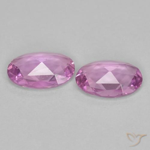 Pedras preciosas de Safira Roxo Real Claro Rosa natural de 0.73 ct, oval, VVS-VS