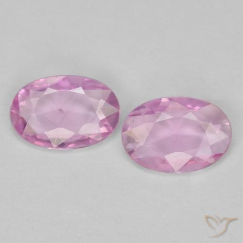 0.72ctw Natural Roxo Royal Muito Claro Rosa Safira, oval, VS
