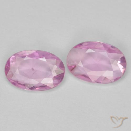 Pedras preciosas de Safira Roxo Royal Muito Claro Rosa natural de 0.72 ct, oval, VS