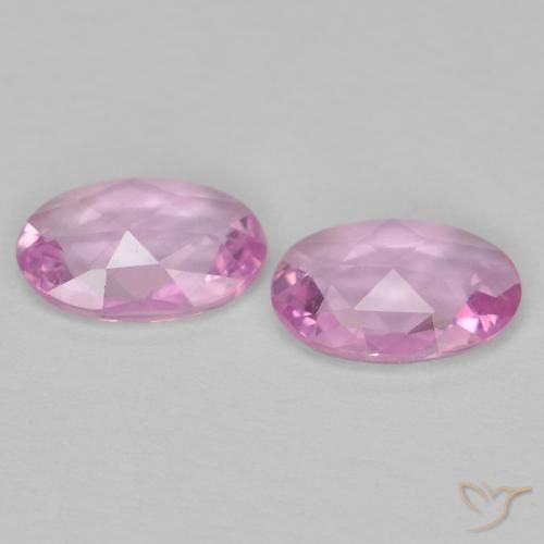 Pedras preciosas de Safira Roxo Royal Muito Claro Rosa natural de 0.72 ct, oval, VS