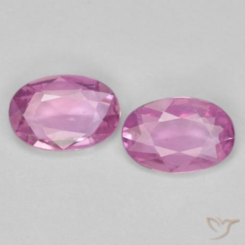Pedras preciosas de Safira rosa médio natural de 0.84 ct, oval, VS