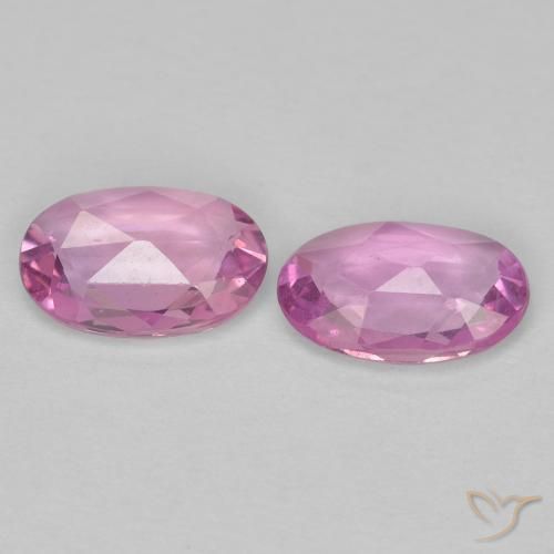 Pedras preciosas de Safira rosa médio natural de 0.84 ct, oval, VS